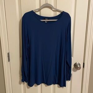 Alfani Long Sleeve Tee with Ruching Detail at Cuffs